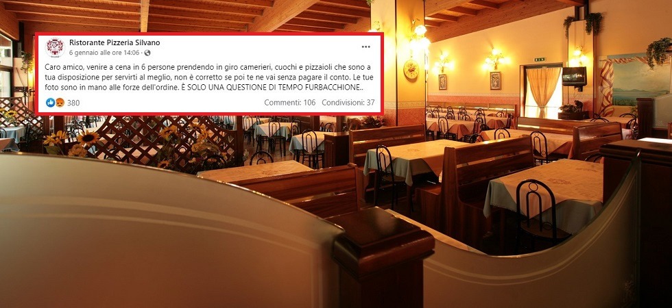 Cenano in 6 al ristorante sul Garda poi scappano senza pagare
